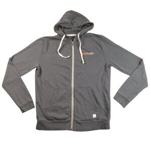 Marine Layer Afternoon Hoodie Women's Small Asphalt Grey Full Zip Corp Logo